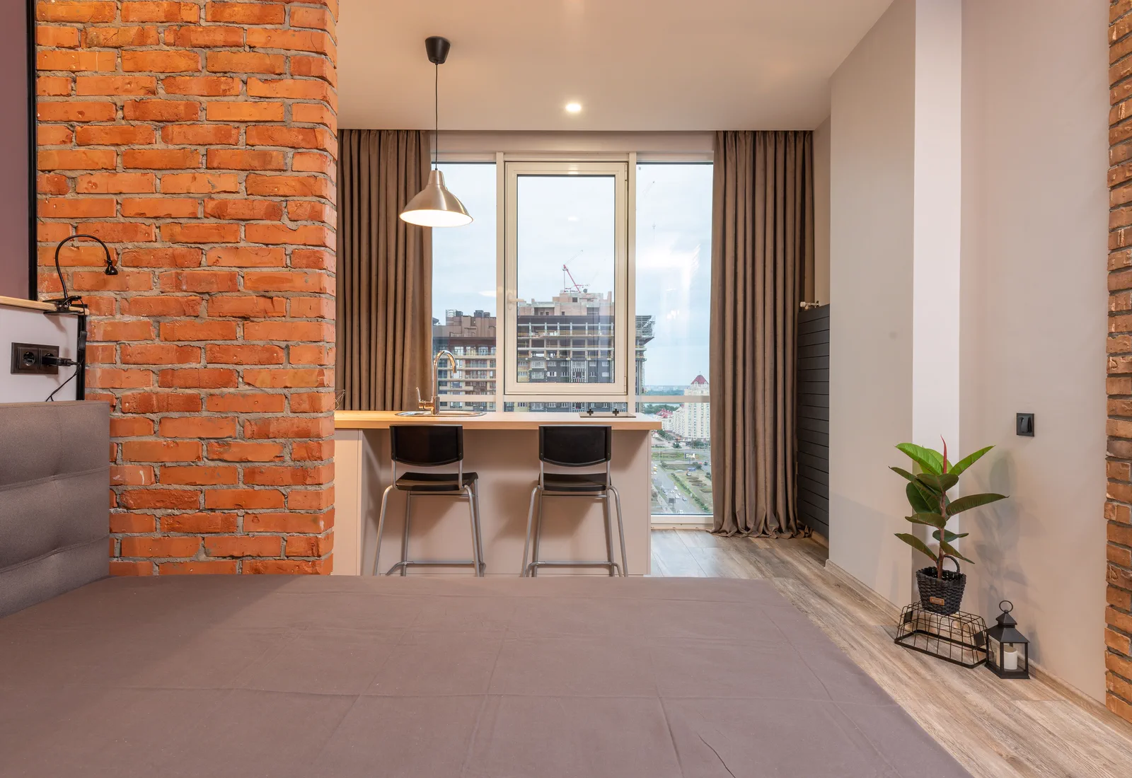 Furnished contemporary apartment interior